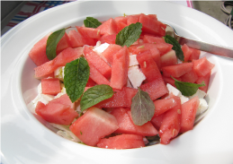 Watermelon, Tomato, and Feta Salad