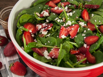 Image result for strawberry feta spinach almond salad